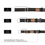 Koch Halsband ZUGSTOPP Klickverschluss hochwertiges Nylon petrol S-XL für Hunde