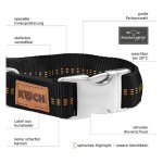 Koch Halsband ALU-KLICK UNI hochwertiges Nylon gepolstert...