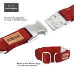Koch Halsband ALU-KLICK UNI hochwertiges Nylon gepolstert petrol S-L für Hunde