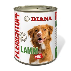 DIANA Nassfutter FLEISCHTOPF Lamm PUR Premium-Produkt für Hunde 6 x 800g