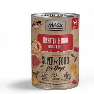 MACS Nassfutter INSEKTEN & RIND naturbelassene Proteinquelle für Hunde