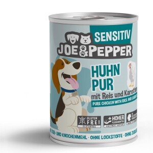 PRO PET Nassfutter JOE & PEPPER Sensitiv Huhn Pur mit Reis für Hunde 1 x 400g