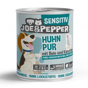 PRO PET Nassfutter JOE & PEPPER Sensitiv Huhn Pur mit Reis für Hunde 1 x 800g