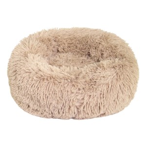 SAGAFLOR Bett AZOONA Kuschelbett Leila Polyester BEIGE Ø 40 - 80cm für Hunde