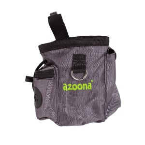 SAGAFLOR Zubehör AZOONA Snacktasche 2in1 Nylon grau 10 x 13 cm für Hunde