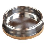 SAGAFLOR Futternapf AZOONA Edelstahl Holz Napf ELLA 350ml...