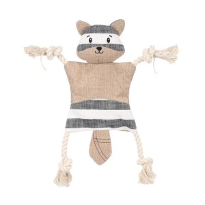 FLAMINGO Spielzeug WIGRI BÄR Seil beige Kanevas 36cm Knistergeräusch für Hunde