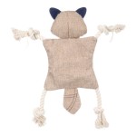 FLAMINGO Spielzeug WIGRI BÄR Seil beige Kanevas 36cm Knistergeräusch für Hunde