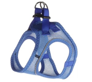 FLAMINGO Geschirr STEP&GO BENTO Blau mit atmungsaktivem Mesh-Material für Hunde