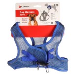 FLAMINGO Geschirr STEP&GO BENTO Blau mit atmungsaktivem Mesh-Material für Hunde
