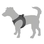 FLAMINGO Geschirr STEP&GO BENTO Grau mit atmungsaktivem Mesh-Material für Hunde