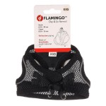 FLAMINGO Geschirr STEP&GO BENTO Schwarz atmungsaktives Mesh-Material für Hunde