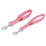 KOCH Leine KURZFÜHRER mit Kennfäden Nylon gepolstert 30cm für Hunde