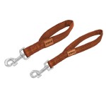 KOCH Leine KURZFÜHRER mit Kennfäden Nylon gepolstert 30cm für Hunde