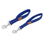 KOCH Leine KURZFÜHRER mit Kennfäden Nylon gepolstert 30cm für Hunde