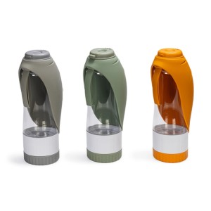 BEEZTEES Tränke TRINKFLASCHE mit Trinkschale Silikon 600ml sortiert für Hunde