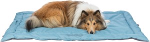 TRIXIE Liegedecke Reisedecke SAMOA Classic für Kühlmatte eisblau/grau für Hunde