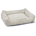 BEEZTEES Liegebett Designed by Lotte Ribbed hellgrau m. Reißverschluss für Hunde