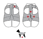 DOGBITE Hunderegenjacke FLEXIBLE SYSTEM Reißverschlusssystem Rücken Grün