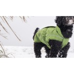 DOGBITE Hunderegenjacke FLEXIBLE SYSTEM Reißverschlusssystem Rücken Grün