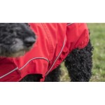 DOGBITE Hunderegenjacke FLEXIBLE SYSTEM Reißverschlusssystem Rücken Rot