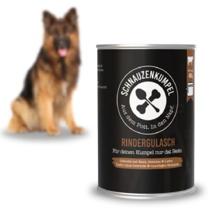 SCHNAUZENKUMPEL Hundenassfutter RINDERGULASCH à la Oma 400g getreidefrei