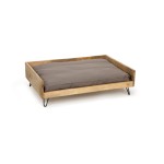BEEZTEES Hundebett DBL TURANA Mangoholz inklusiv Kissen...