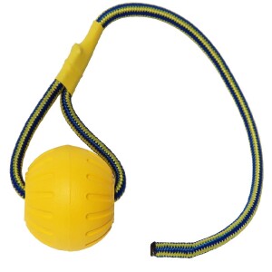 futterscheune.live® Hundespielzeug SCHAUMSTOFFBALL Ø 7cm oder 9cm mit langem Band
