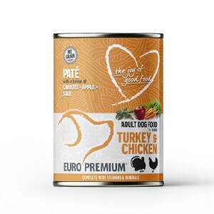 BEDUCO Nassfutter Paté EURO PREMIUM TURKEY & CHICKEN 400g adult für Hunde