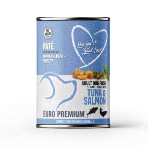 BEDUCO Nassfutter Paté EURO PREMIUM TUNA & SALMON 400g adult für Hunde