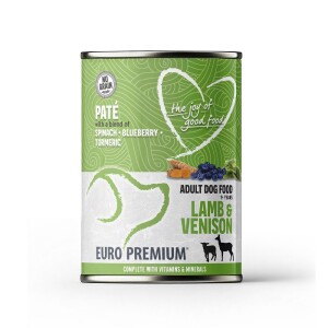 BEDUCO Nassfutter Paté EURO PREMIUM LAMB & VENISON 400g adult für Hunde