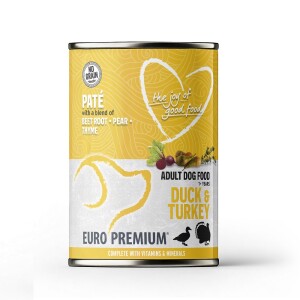 BEDUCO Nassfutter Paté EURO PREMIUM DUCK & TURKEY 400g adult für Hunde
