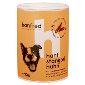 HANFRED Snack Nahrungsergänzung HANF 5% STANGERL Huhn 90g für Hunde