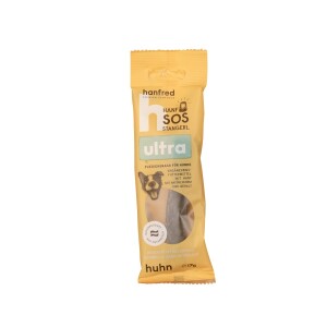 HANFRED Snack Nahrungsergänzung HANF 25% SOS Stangerl ULTRA Huhn 17g für Hunde