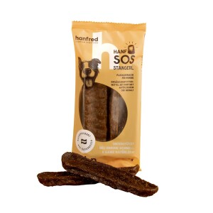 HANFRED Snack Nahrungsergänzung HANF 15% SOS Stangerl Huhn 65g für Hunde