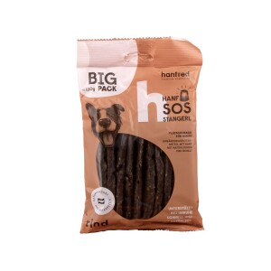 HANFRED Snack Nahrungsergänzung HANF 15% SOS Stangerl BigPack Rind 130g für Hunde
