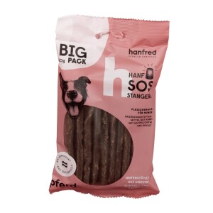HANFRED Snack Nahrungsergänzung HANF 15% SOS Stangerl BigPack Pferd 130g für Hunde