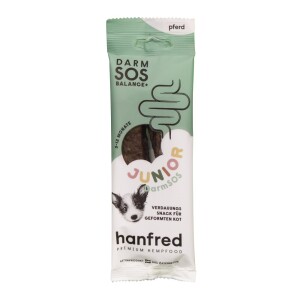 HANFRED Snack Nahrungsergänzung HANF 3% SOS JUNIOR Darmbalance Pferd 40g für Hunde
