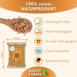 HAPPY FARMS Einzelfuttermittel knusprige MEHLWÜRMER getrocknet hohe Qualität