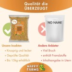 HAPPY FARMS Einzelfuttermittel knusprige MEHLWÜRMER getrocknet hohe Qualität
