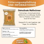 HAPPY FARMS Einzelfuttermittel knusprige MEHLWÜRMER getrocknet hohe Qualität