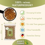 HAPPY FARMS Einzelfuttermittel knusprige SOLDATENFLIEGENLARVEN hohe Qualität