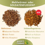 HAPPY FARMS Einzelfuttermittel knusprige SOLDATENFLIEGENLARVEN hohe Qualität