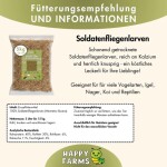 HAPPY FARMS Einzelfuttermittel knusprige SOLDATENFLIEGENLARVEN hohe Qualität
