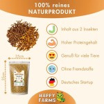 HAPPY FARMS Einzelfuttermittel knuspriger INSEKTENMIX 3...