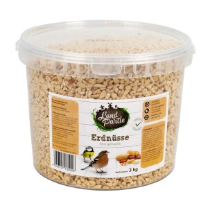 LANDPARTIE Snack ERDNÜSSE Eimer 3,0 kg fein gehackt für Wildvögel Eichhörnchen