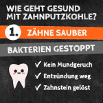 QCHEFS Ergänzungsfuttermittel ZAHNPUTZKOHLE 80g Zähne sauber & Darm gesund Hund