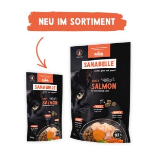 BOSCH softes Alleinfutter SANABELLE JUICY Nordsee-Lachs ohne Getreide für Katzen