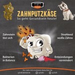 QCHEFS Ergänzungsfuttermittel ZAHNPUTZFLIPS Käsesnack 40g stoppt Mundgeruch Katze