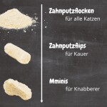 QCHEFS Ergänzungsfuttermittel ZAHNPUTZFLIPS Käsesnack 40g stoppt Mundgeruch Katze
